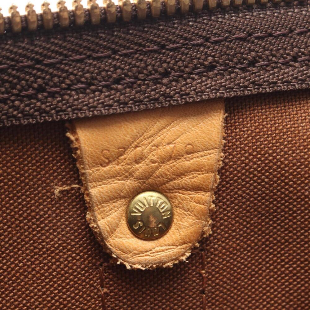 LOUIS VUITTON Brown Monogram Leather Keepall 45 Boston Bag - Picture 5 of 11